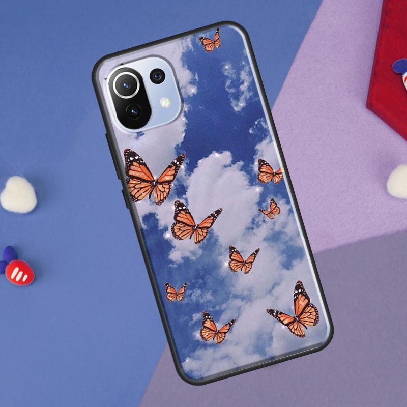 Butterfly Sky Cover For Xiaomi 14 Ultra 13 11T 12T 13T 14T Pro POCO X7 X6 Pro X3 X5 F3 F5 M6 F6 Pro Case