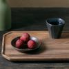 Wooden Tea Tray Acacia Wood Plate Serving Tray Large Appetizer Fruit Snack Food Plate Coffee Dishes Serving Platter Tableware