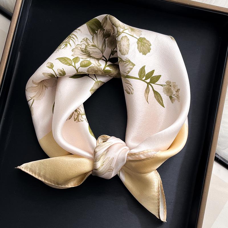 

100% натуральный шелковый шарф женские шали палантины платки пашмины шейный платок женский хиджаб бандана буфанда квадратный платок Real Silk 53x53cm