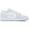 Jordan Air Jordan 1 Low top Vintage Basketball Shoes GS White Blue FQ9112-100(Team4-)