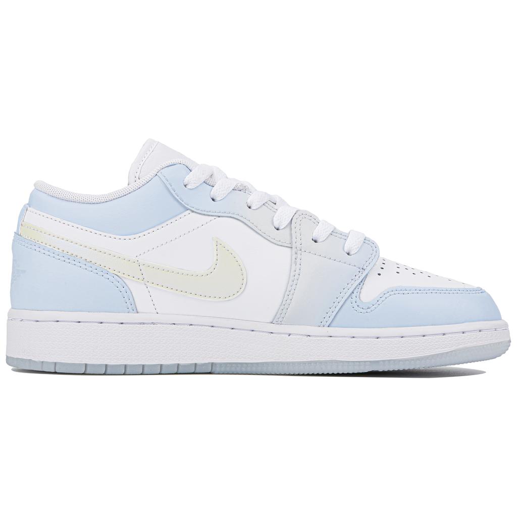 Jordan Air Jordan 1 Low top Vintage Basketball Shoes GS White Blue FQ9112-100(Team4-)