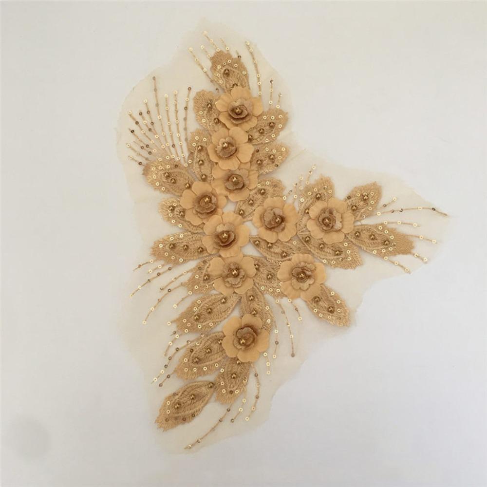 Elegant Sew on Patches Exquisite Clothing Applique Flower Embroidery Stickers  Clothes Sewing