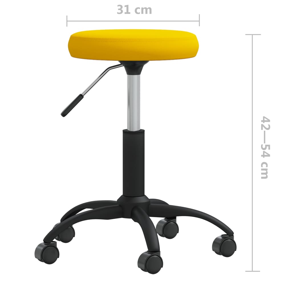 Office Chair Swivel Mustard Yellow Velvet