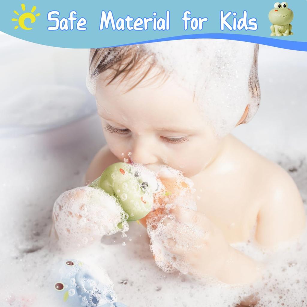 Animal Bath Toys with Floating Boats for Toddlers 1-3, 15 PCS Mold Free Bathtub Toy for Infants 6-12 Months, Eco-Friendly Non Toxic Water Table Toys