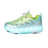 Kid's Roller Skates Removable Flat Charging LED Four Wheels Glowing Sports Shoes Pink Women's Glowing Sneakers