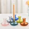 Multi-Color Glasstijl Kaarsenhouder Creativiteit Romantische Bureau Kandelaar Ornament Voor Huis Woonkamer Kamer Decoratie Cadeau
