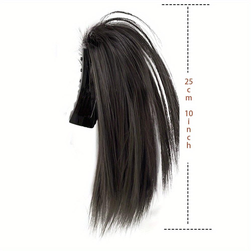 Schicke Pferdeschwanzverlängerung mit Klauenclip für Damen – glattes, hitzebeständiges synthetisches Haarteil für mehr Volumen im Alltag