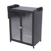 Kitchen Countertop Dish Storage Cabinet 3 Tier Dish Rack Space Saving Multifunctional Large Storage Shelf Organizer
