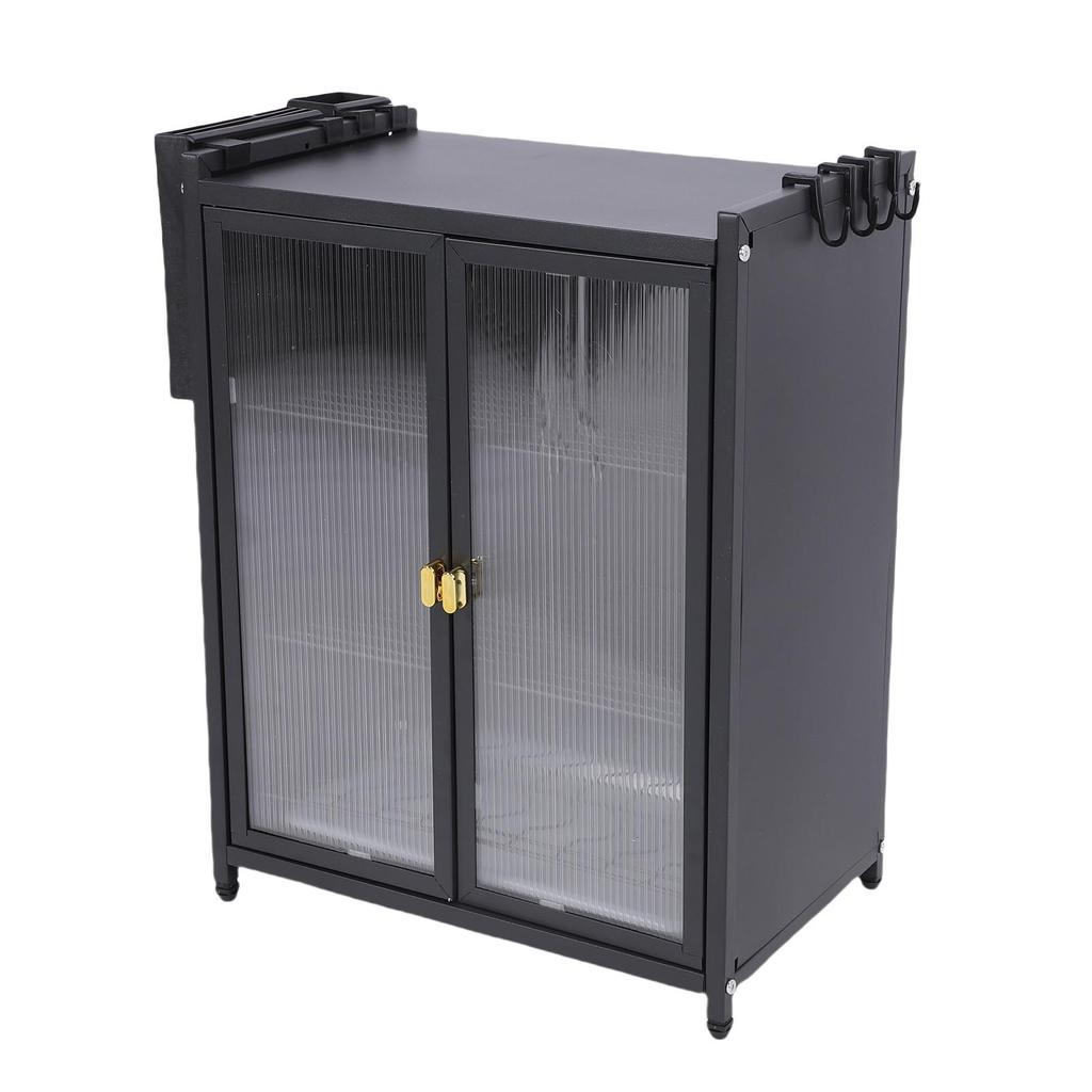 Kitchen Countertop Dish Storage Cabinet 3 Tier Dish Rack Space Saving Multifunctional Large Storage Shelf Organizer