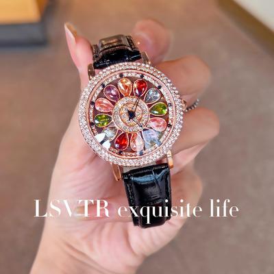 Colorful Peacock Rhinestone Women's Fashion Luxury Watch
