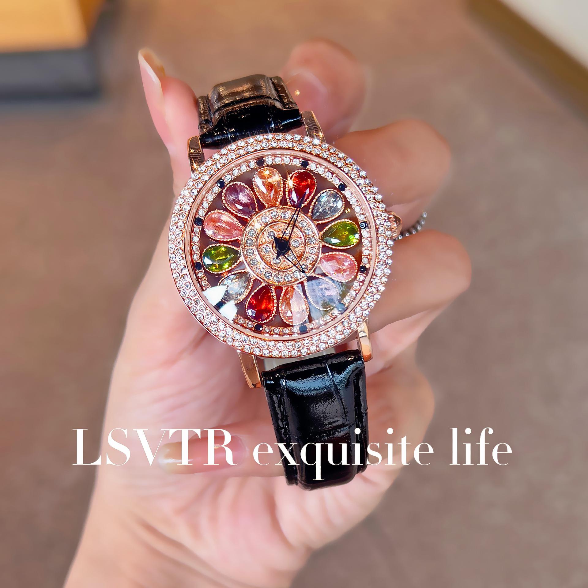 Colorful Peacock Rhinestone Women s Fashion Luxury Watch