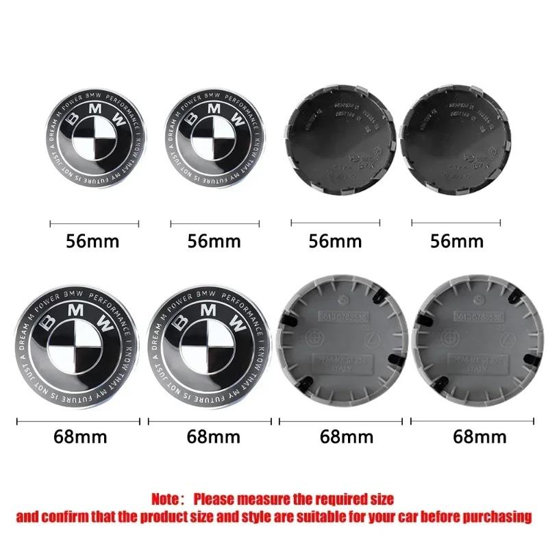 4Pc 56mm 68mm BMW Emblem For BMW Wheel Hub Caps For BMW 3 Series 5 Series E60 E90 F10 F30 E46 E39 X5 E53 E70 E38 Z4