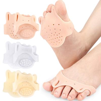 1 par separadores de dedos para mulheres corretor de joanete espaçadores de dedos de silicone macio para dedos sobrepostos joanetes calos alívio da dor nos pés almofada do antepé