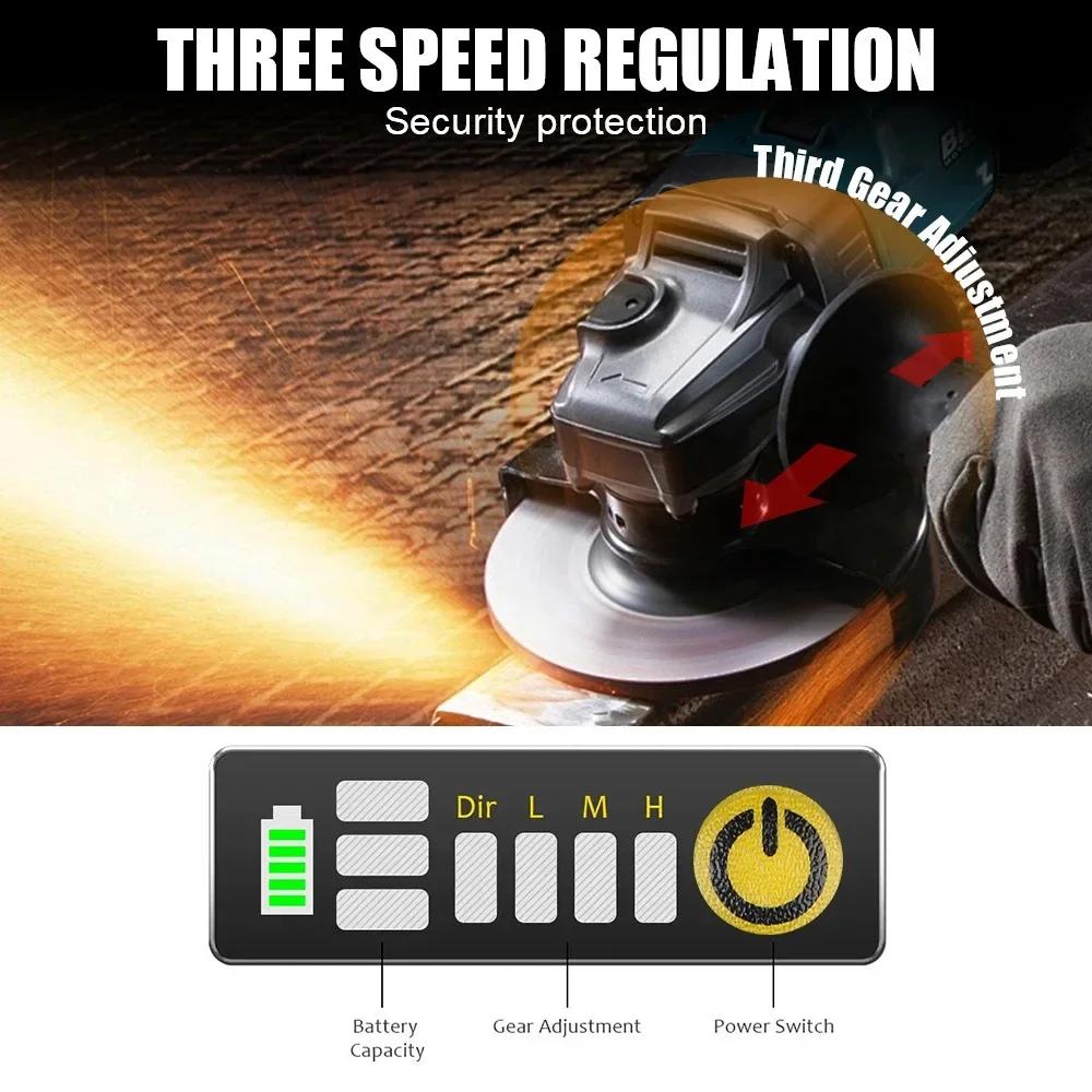 For 18v Makita power Grinder Tool Wireless Power Tools Electric Grinder Angle Grinder Brushless Sander Angle No Battery
