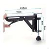 2 Pieces Folding Bracket with Clamp Foldable Desk SpaceSaving Tray for