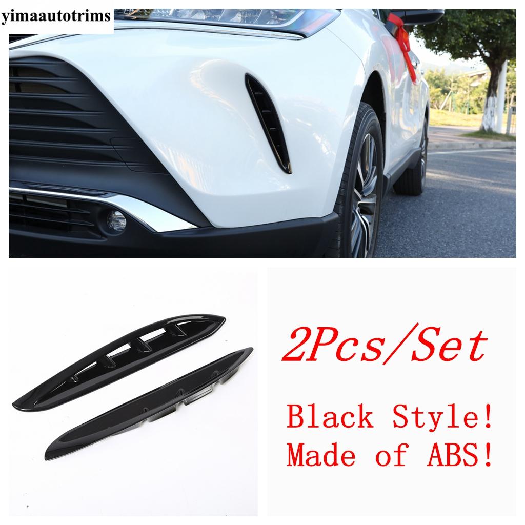 For Toyota Venza / Harrier  - 2024 Front Fog Light Lamp Ring Eyebrow Eyelid Cover Trim ABS Black / Carbon Fiber Accessories