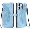 For Xiaomi Redmi Note 14 4G (163.25x76.55x8.16mm) Wallet Case Leather Phone Cover Skin Feel Totem Imprinted