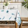 Blue Sea Turtle Seaweed Rectangle Waterproof Tablecloth Party Decor Washable Farmhouse Kitchen Dining Tablecloth Picnic Decor
