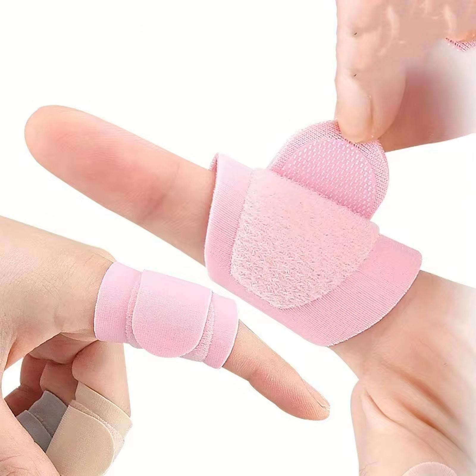 

Adjustable Finger Splint Brace for Arthritis Relief Reusable Protective Finger Strap one size рожевий