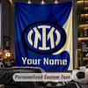 TapestryInter Milan Custom Name Text Personalized Wall Hanging Tapestry Home Wall Decor