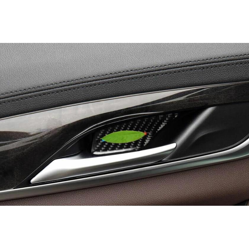 For BMW 5 Series G30 2018-2023 Real Carbon Fiber Interior Door Bowl Cover Trim