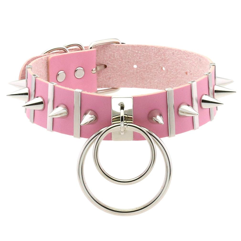 Big Spikes Choker Leather Collar  Metal Punk  Necklace  For Women Men Emo  Chocker Goth Jewelry Harajuku Accessories