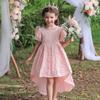 Children's Trailing Models Dresses Girls Jacquard Tutu Princess Dresses Middle and Large Children Hosting Performance Clothes