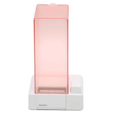 Automatischer Wattepadhalter Rosa Transparente Optik Einfach zu Entnehmen PC Automatische Wattepad-Aufbewahrungsbox mit Anti-Rutsch