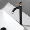Bathroom Sink Faucets Black&Gold Single Cold Water Washbasin Tap Single Handle Stainless Steel Hot Cold Wate Mixer Tap