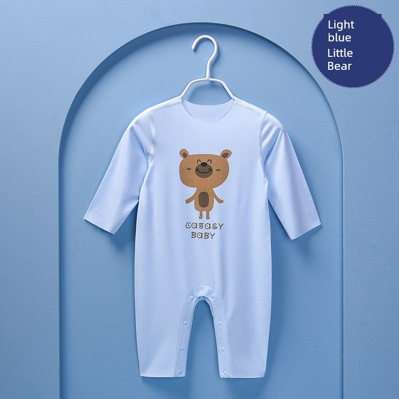 Modal Spring and Autumn Boneless Air Conditioning Baby Jumpsuit
