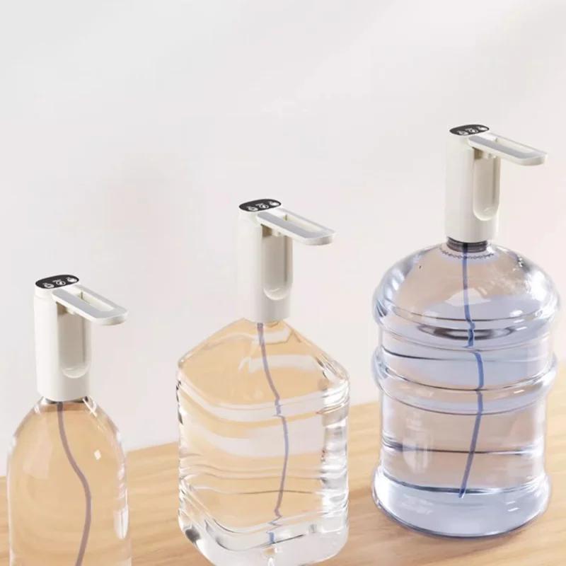 Electric Water Gallon Bottle Pump with 3Mode Automatic Folding Water Dispenser Pump Rechargeable Foldable Desk Water Bottle Pump