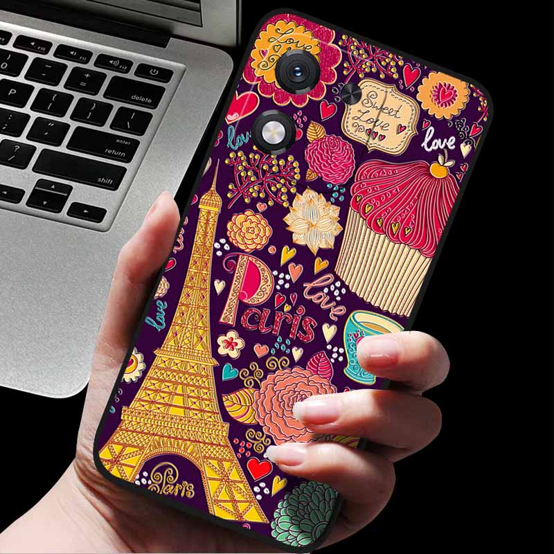 For Honor X70i 5G ABR-AN00 3D Relief Flower Emboss Soft Silicone Back Cover For Honor X70i X70i 5G Relief Emboss Case Honor X70i
