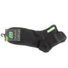 Skechers 3PPK Bamboo Mesh Quarter Socks, Unisex Black Socks