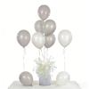 6Pcs Aluminum Foil Balloon Weights With Concrete Base Balloon Holder For Birthday Wedding Gaduation Party Decoration