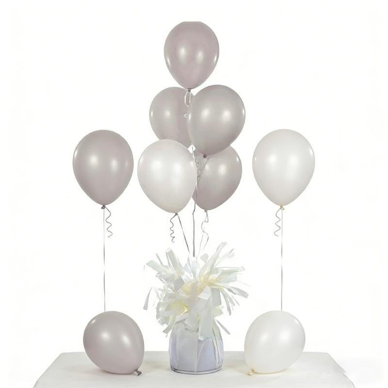 6Pcs Aluminum Foil Balloon Weights With Concrete Base Balloon Holder For Birthday Wedding Gaduation Party Decoration