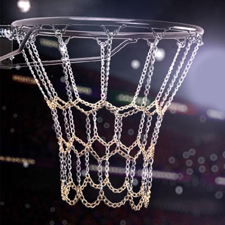 Heavy Duty Metal Chain Basketball Net Standard Braided Metal Chain Basketball Net Goal Training Basketball Net