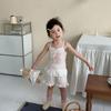 Class A Lyocell Girls' Little Fish Summer Pajamas – Soft, Breathable, Lightweight Camisole Homewear