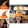 Halloween Electric Pumpkin Elf Hat Ghost Festival Party Costume Plush Toy Yellow 30*30*40cm Black 30*30*40cm