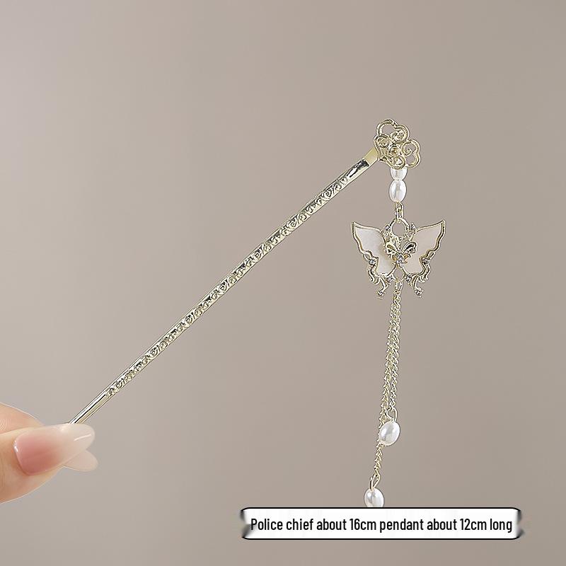 Vintage Chinese Style Hairpin for Updos - Elegant Retro Hair Stick with Tassel for Qipao