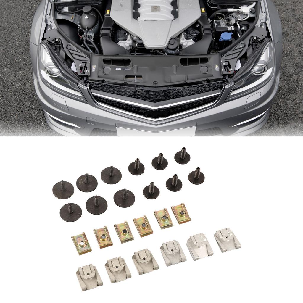 24pcs Engine Undertray Fasteners Clips Screw MC3003 Replacement for Benz C‑Class W203 W204 CL203