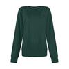 Ladies' Fashion Color Thread Long Sleeve Loose Round Neck Pullover Top