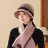 Rabbit Hair Knitted Hat Women'S Autumn And Winter Velvet Warm Basin Hat In The Elderly Cold Bucket Hat Big Head Circumference Shows Small Face