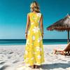 Casual Women’s Maxi Dress,Beach Vibes Sleeveless Lightweight Loose Fit Summer Dress,Perfect for Beach Walks Picnics