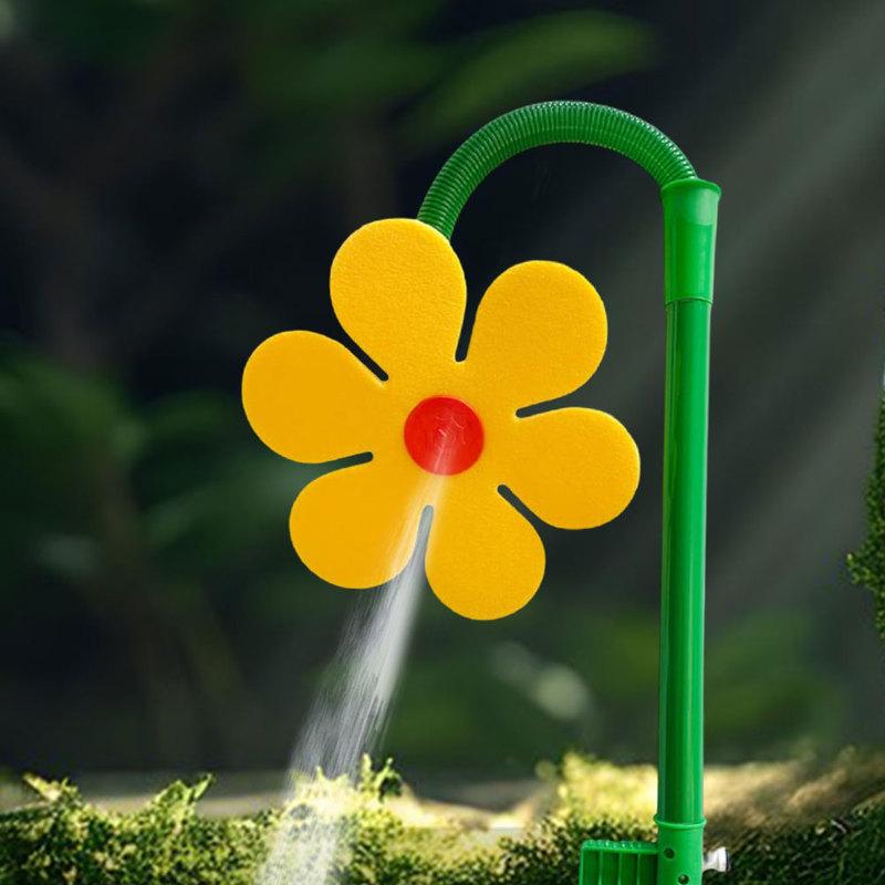 360° Rotating Flower Shape Dancing Daisy Sprinkler Toys Crazy Spin Water Sprayer Garden Sprinkler For Garden Watering System