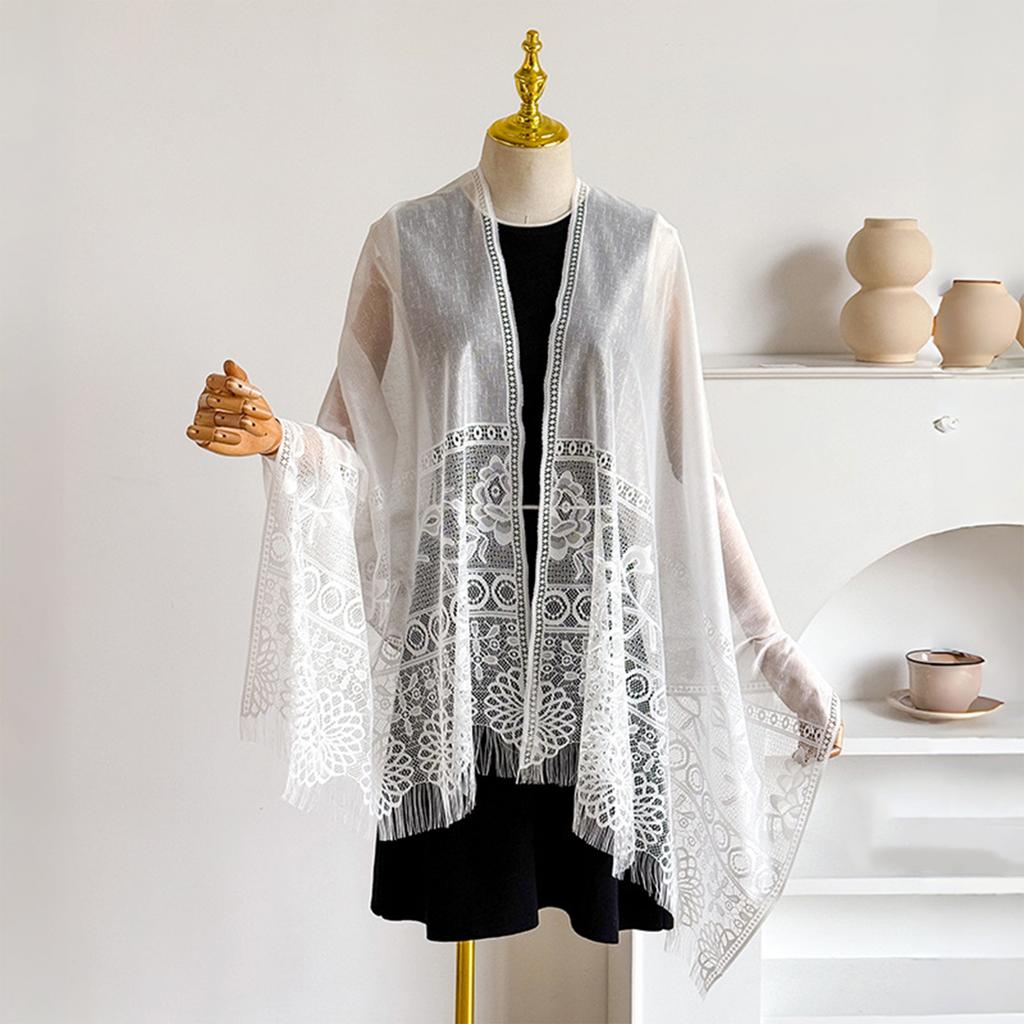 Ladies' Fashion Versatile Lace-Patchwork Headscarf Shawl