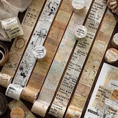 1pcs DIY Decoration Adhesive Tapes Japanese Poetry Manuscripts On Paper Washi Tapes Masking Tapes Stickers Stationery