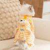Cat Clothes Autumn and Winter Warm German Velvet Striped Three-dimensional Bear Four-legged Loungewear Cat Air-conditioning Clothing Pet Clothing