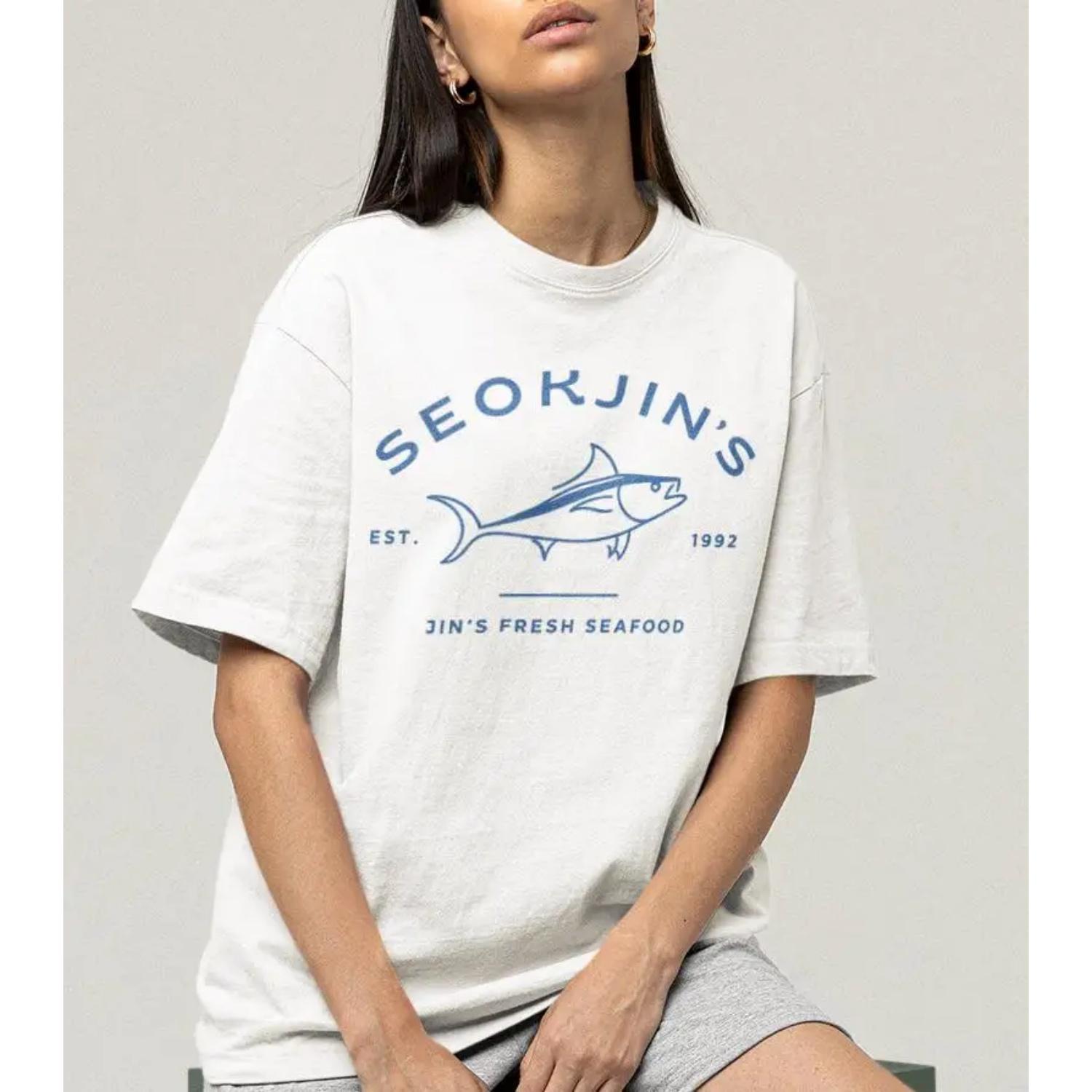 

Super Tuna Jin Est 1992 Happy Shirt Kpop Group Merch, Army Shirt Merch Solo Album, Gift for Army, Kpop Gift for Her S чёрный