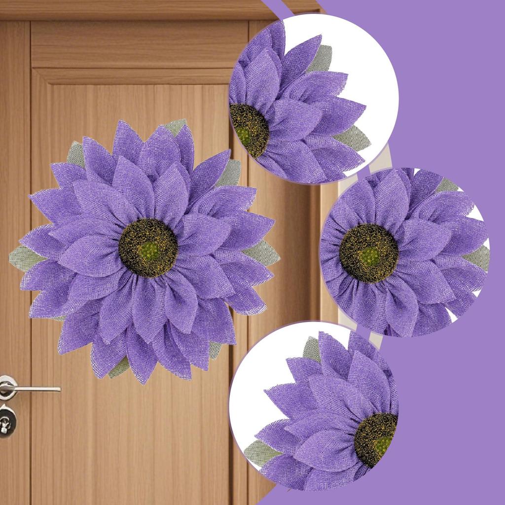 Artificial Sunflower Wreath Welcome Sign for Festival Window Indoor/Outdoor
