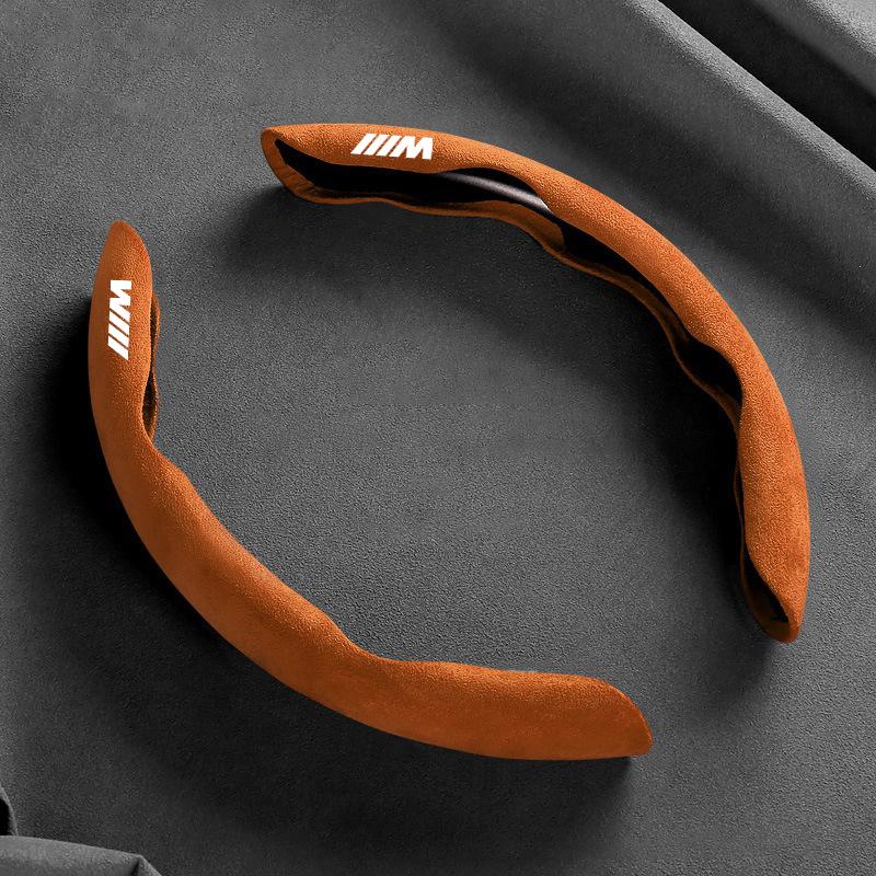 Suede Leather Car Steering Wheel Anti-slip Cover For BMW 1 2 3 4 5 7 Series M E46 E36 E34 F10 E90 F30 E60 F30 E53 E30 Accessory VT1